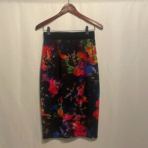 Share Milly Women's Size 4 High Waist Pencil Skirt Watercolor Print